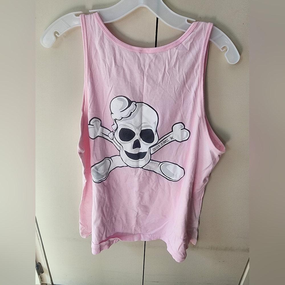 Pink Skull Graphic Tank Top